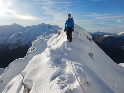 Winter mountaineering guiding